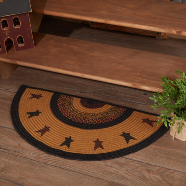 Heritage Farms Star Jute Braided Rug Half Circle 16.5